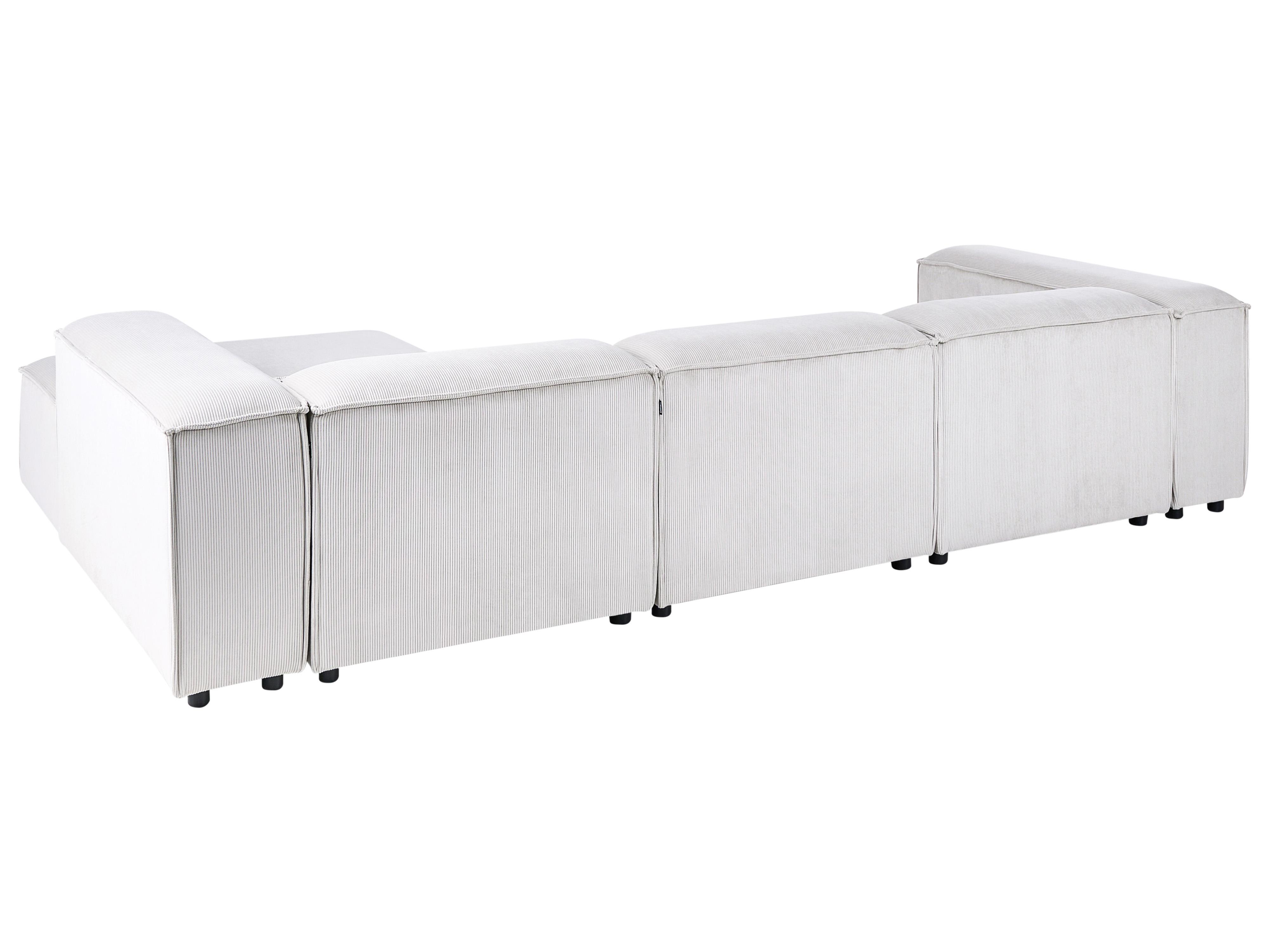 Modulaire hoekbank 4-zits ARDAL Corduroy Gebroken wit linkszijdig