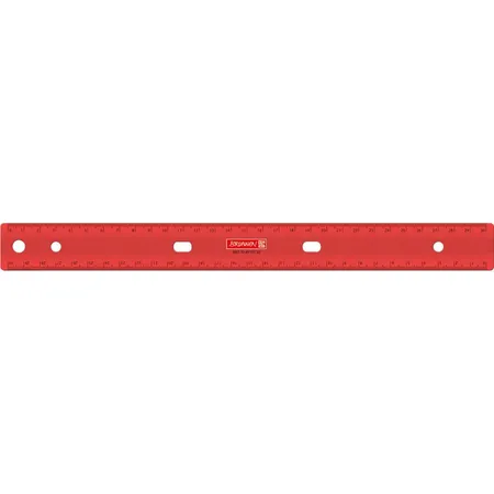 BRUNNEN Lineal 30 cm farbig, in Ordner abheftbar