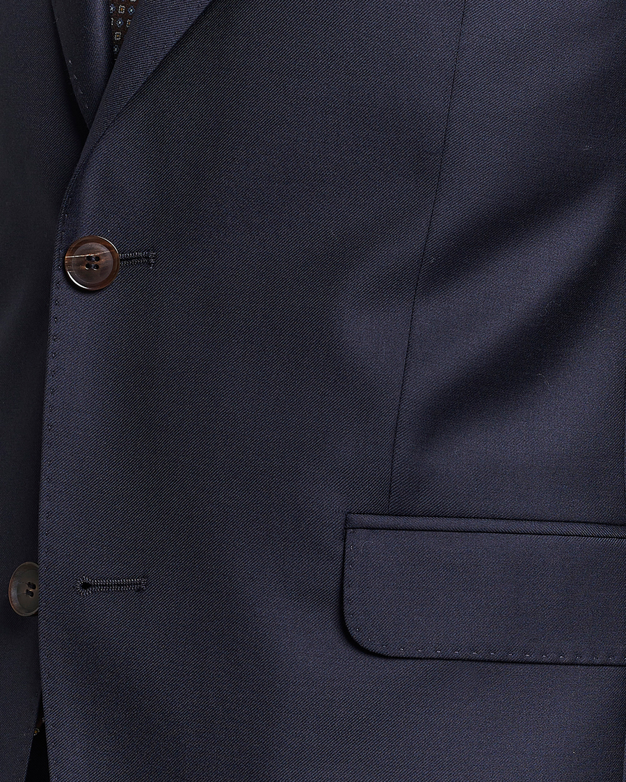 Oscar Jacobson Ego Loro Piana Zelander Merino Wool Suit Navy