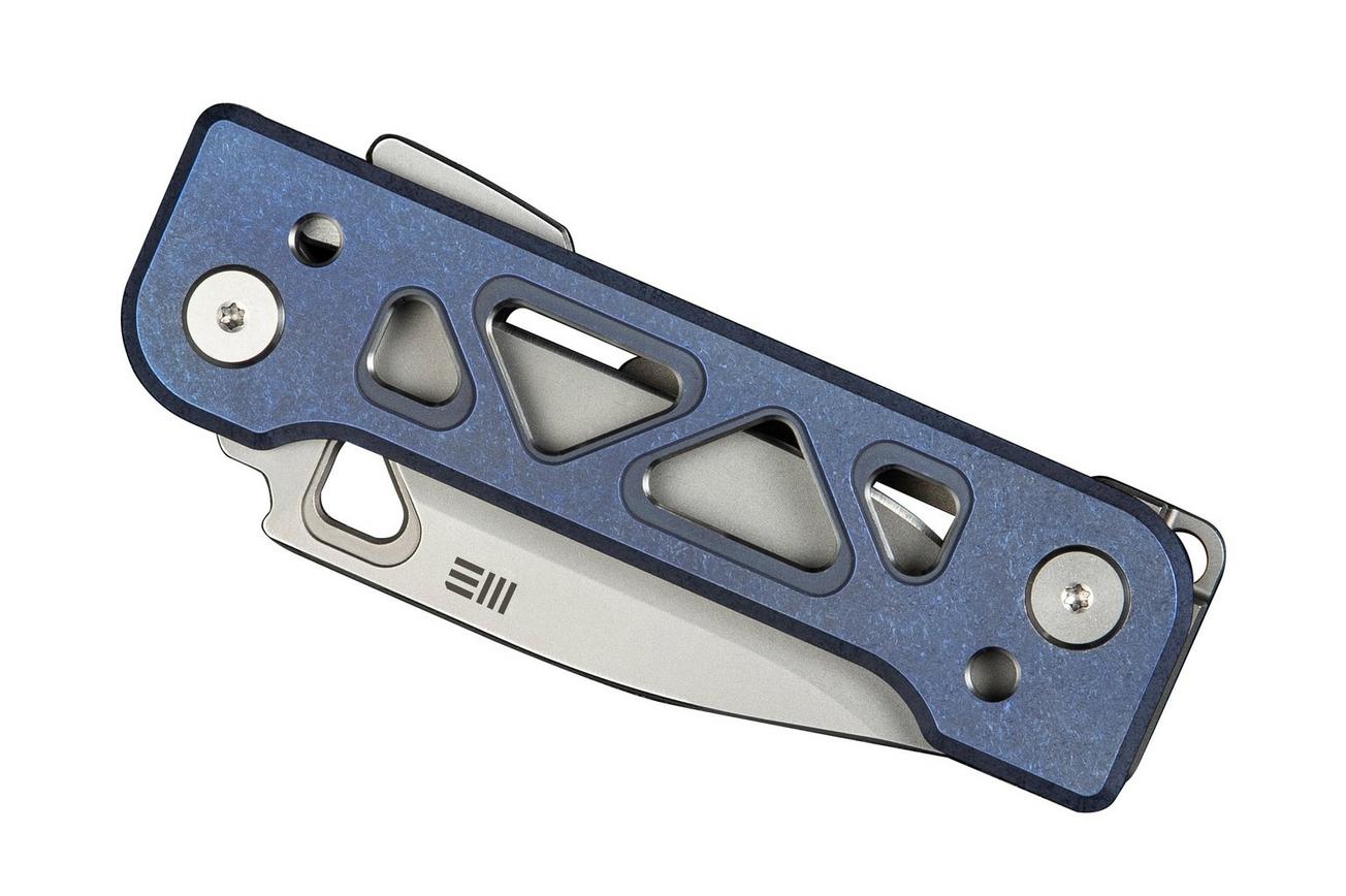 WE Knife Tyro WE24001-4 Stonewashed CPM 20CV, Blue Titanium, Snecx Tan design, zakmes