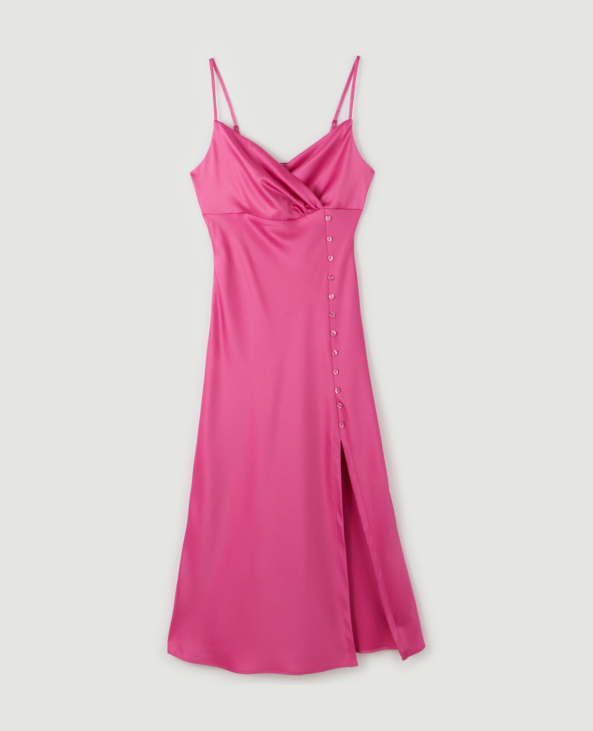 Robe longue satinée - Rose