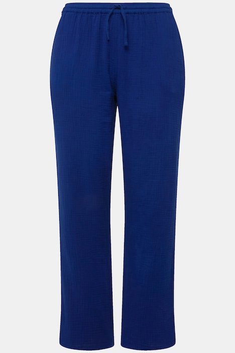 Musselin-Schlupfhose Rose, weites Bein, Elastikbund