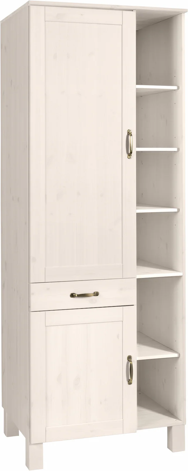 Home affaire Hochschrank »Alby« Breite 75 cm, 2 Türen, 1 Schubkasten, 6 offene Fächer