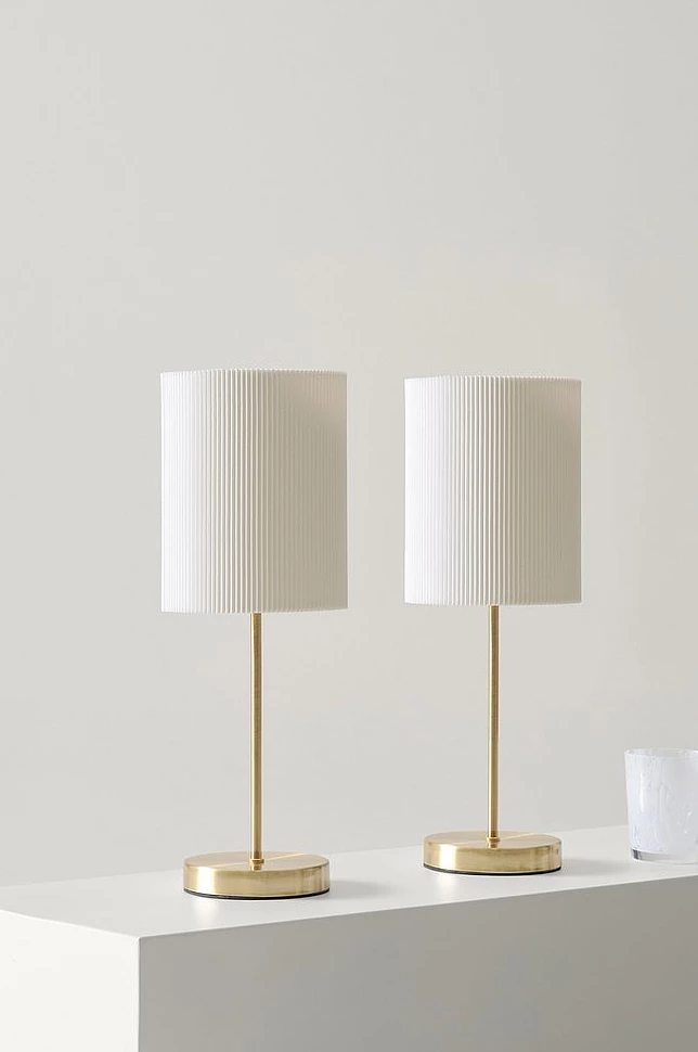 SETH PLISSÉ bordlampe 2-pakke