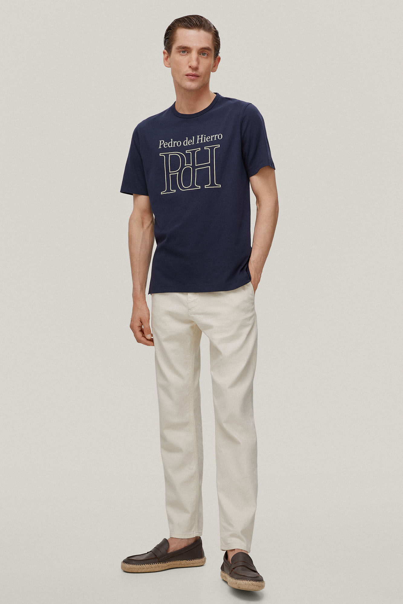 Camiseta com logo grande - Azul