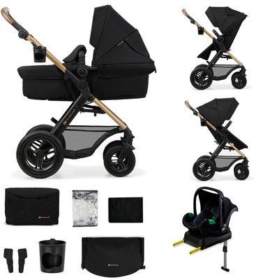 Kinderkraft MOOV 2 4-in-1 Air Duovogn, Pure Black