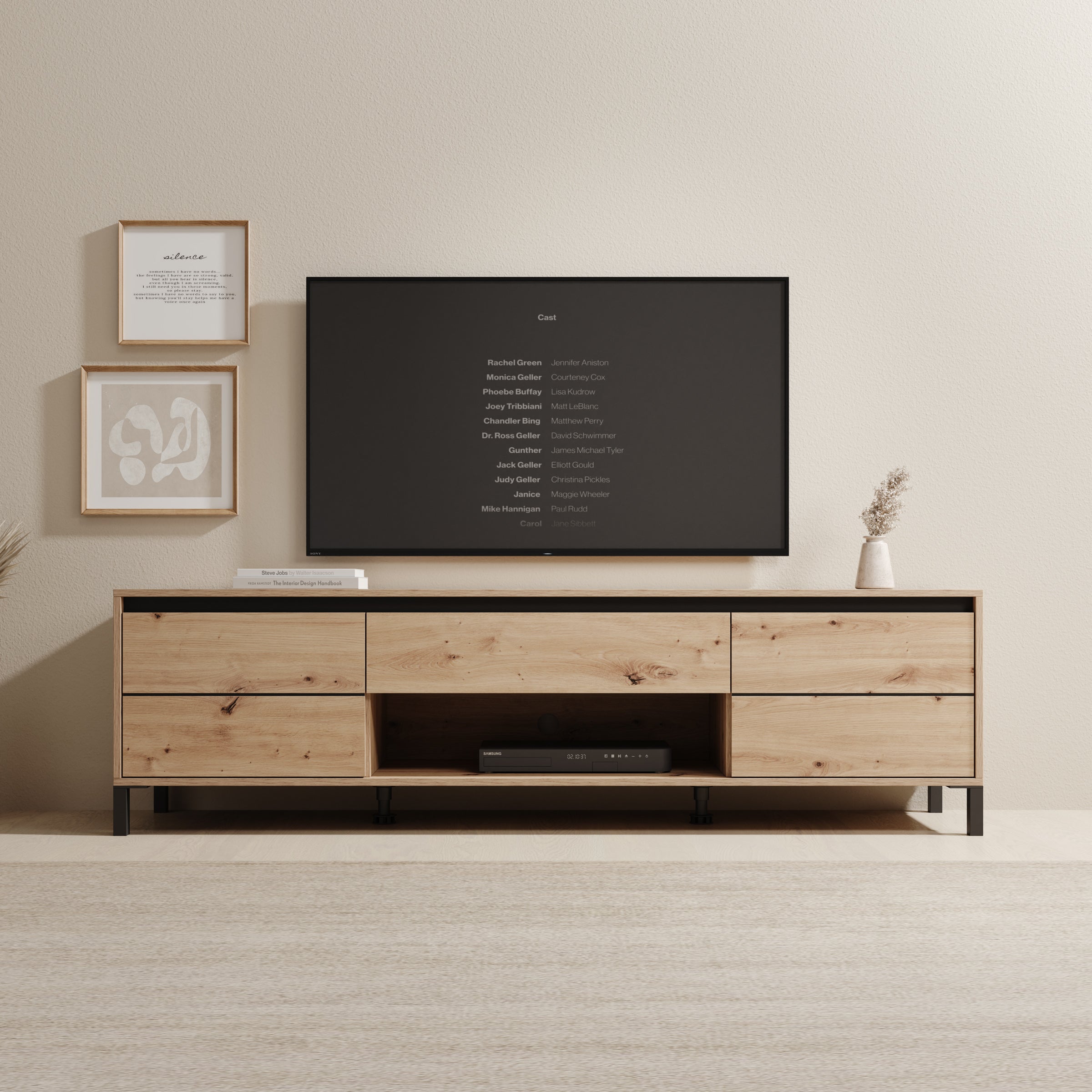 Montellini - TV-Meubel - Eikenpatroon - 183x40x52 cm
