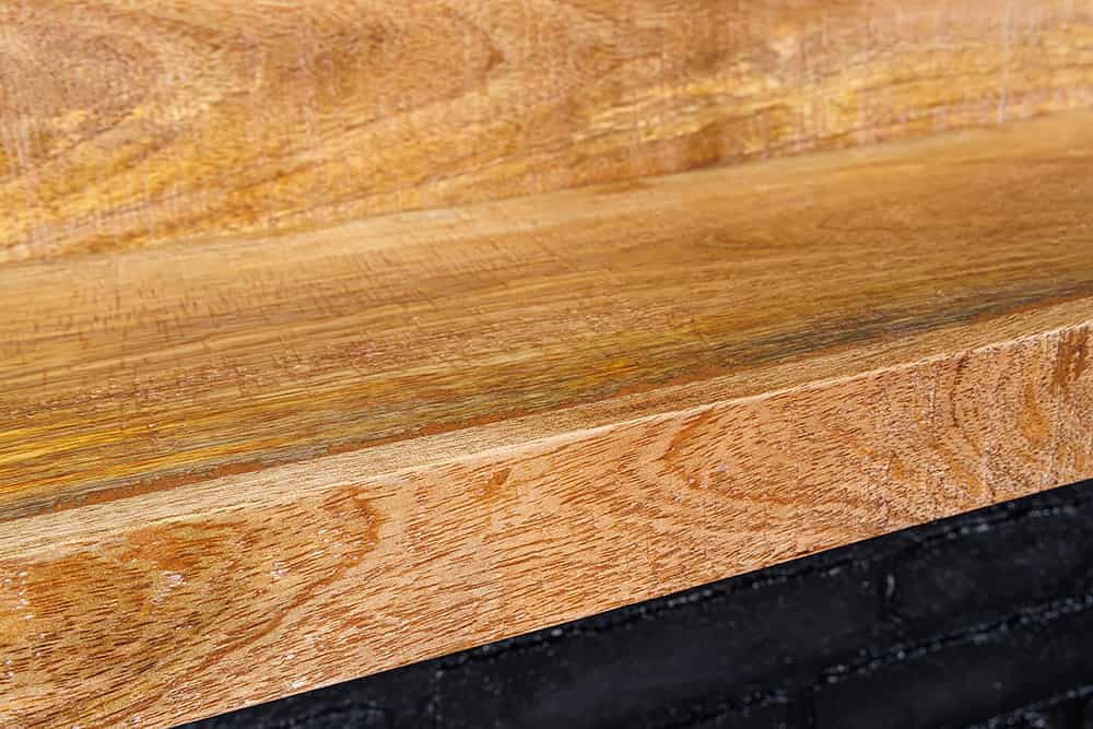 Massives Wandregal MAKASSAR 140cm natur Mangoholz handmade