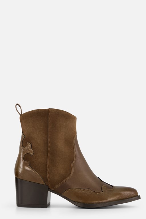 Linea Zeta Cowboylaarzen taupe Leer
