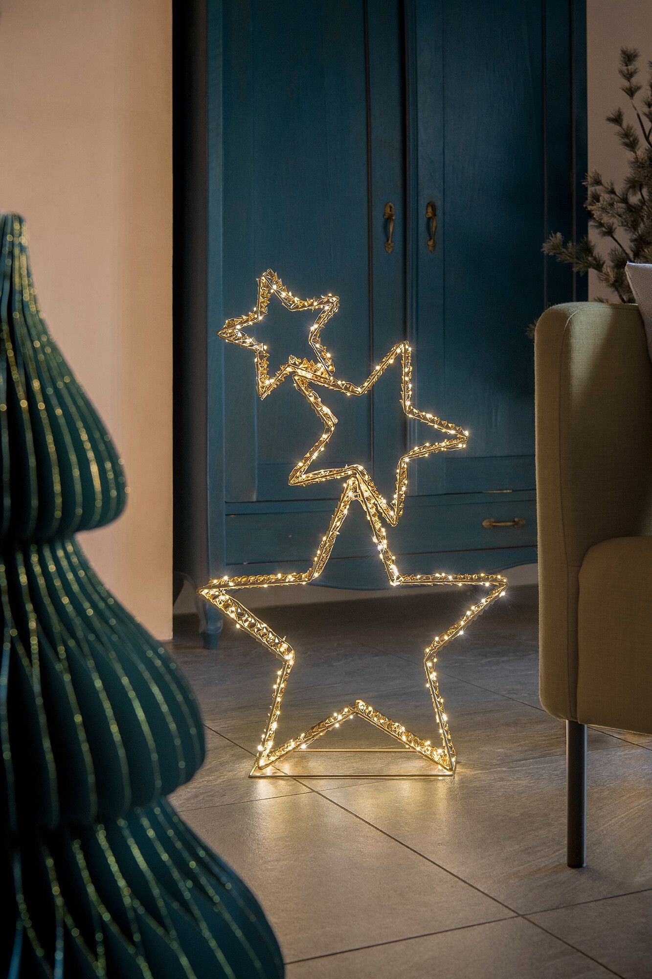 GLAMOUR STARS LED Licht - Transparent / B: 11.0 cm x H: 47.0 cm