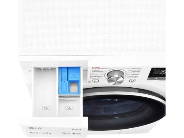 LG Waschmaschine F4WV709P1E Links Frontloader mit 9 kg Ladekapazität