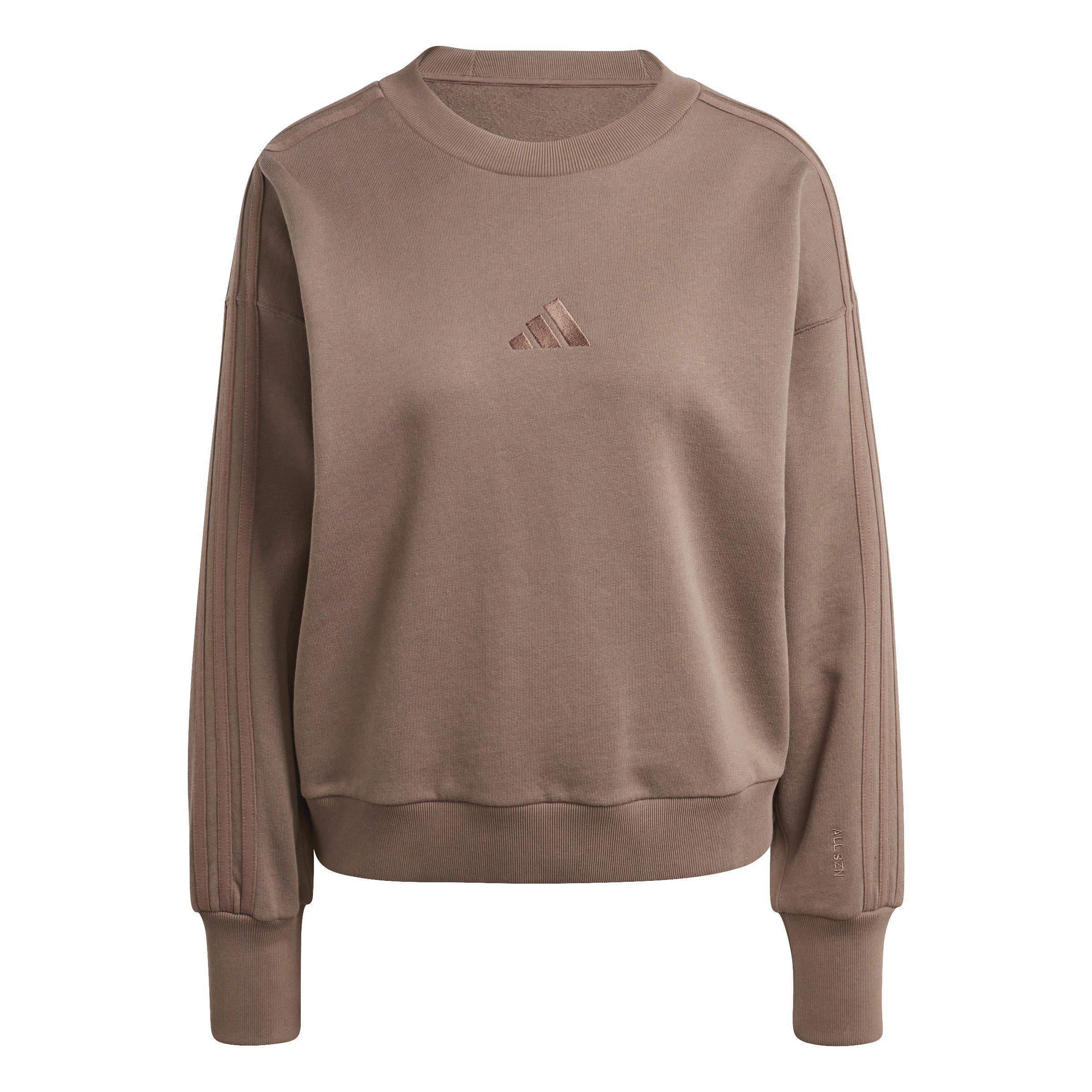 adidas All SZN French Terry 3 Stripes Loose Sweater Womens