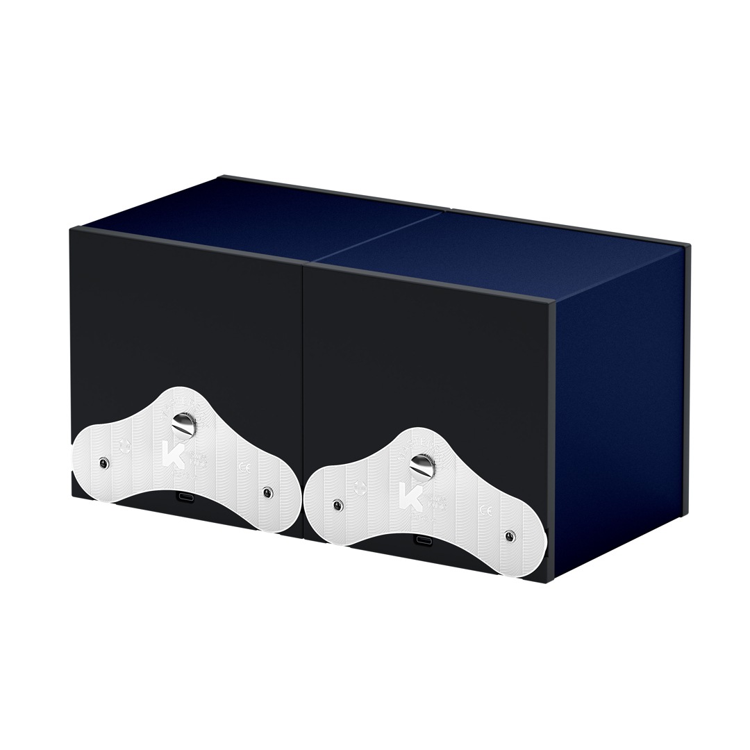 SwissKubik Masterbox Aluminium Marineblau - 2 Uhren