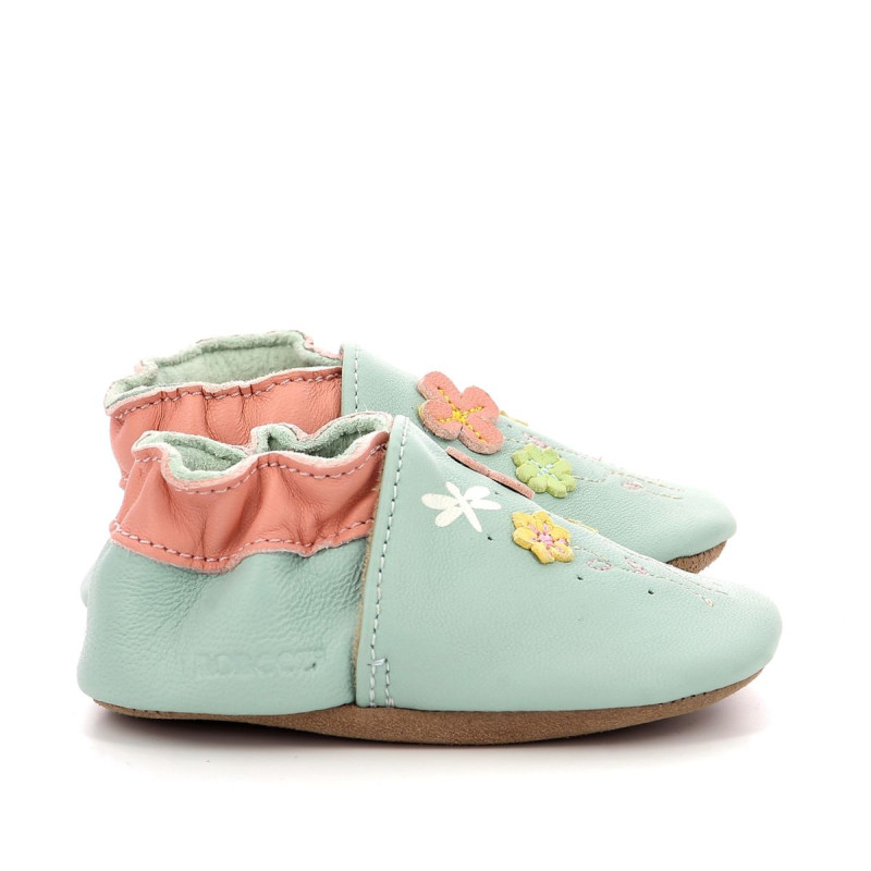 Robeez Robeez Chaussons Spring Time Vert Aqua