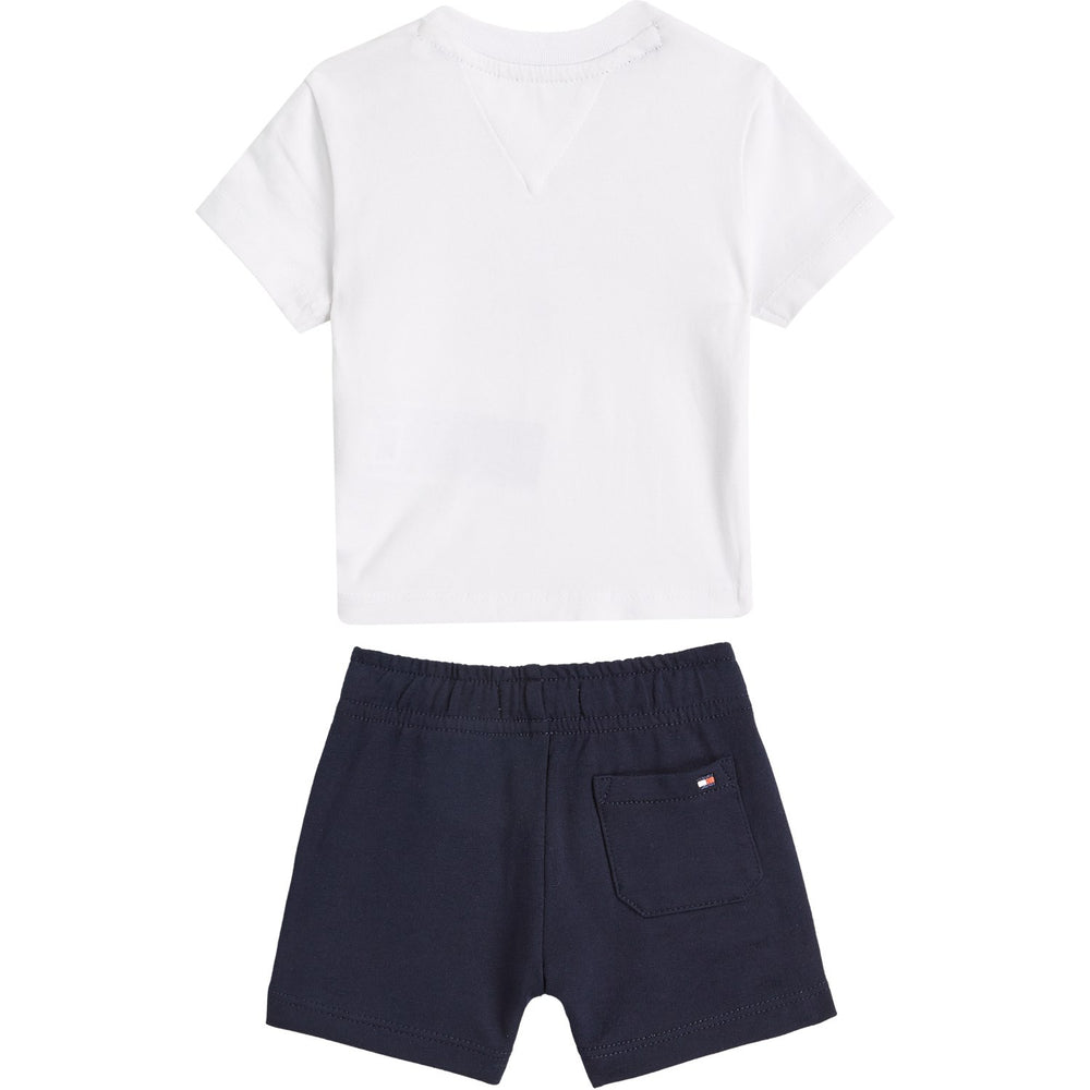 Køb Tommy Hilfiger Dark Night Navy Monotype Tee Og Kort Sæt