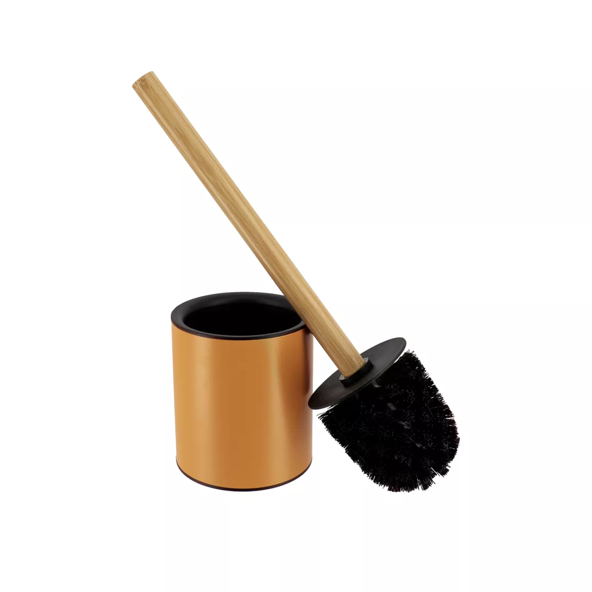 Brosse WC métal Purebamboo Jaune moutarde
