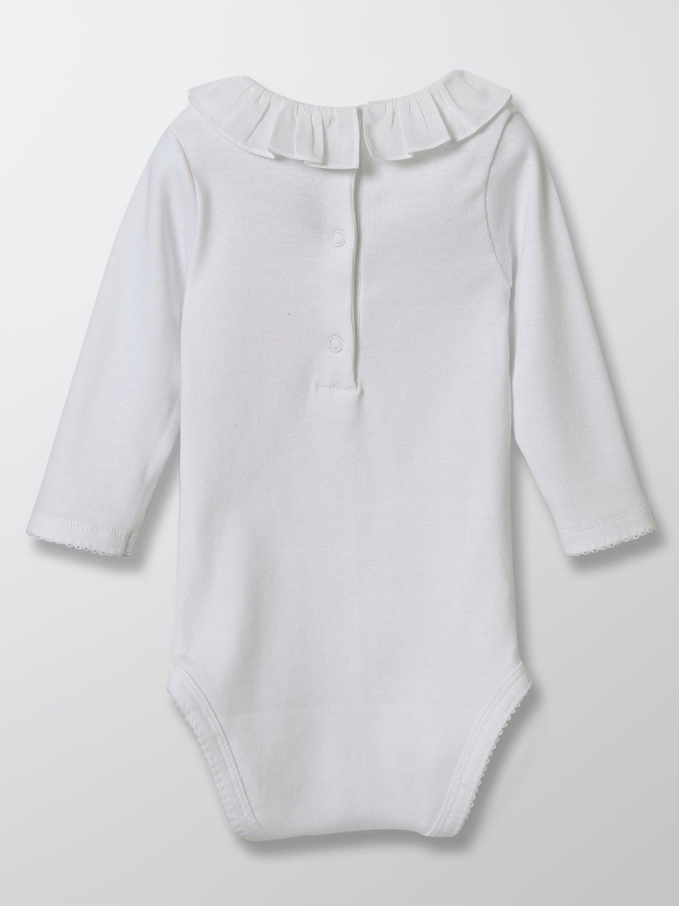 Body Bébé col brodé à la main - Coton bio
