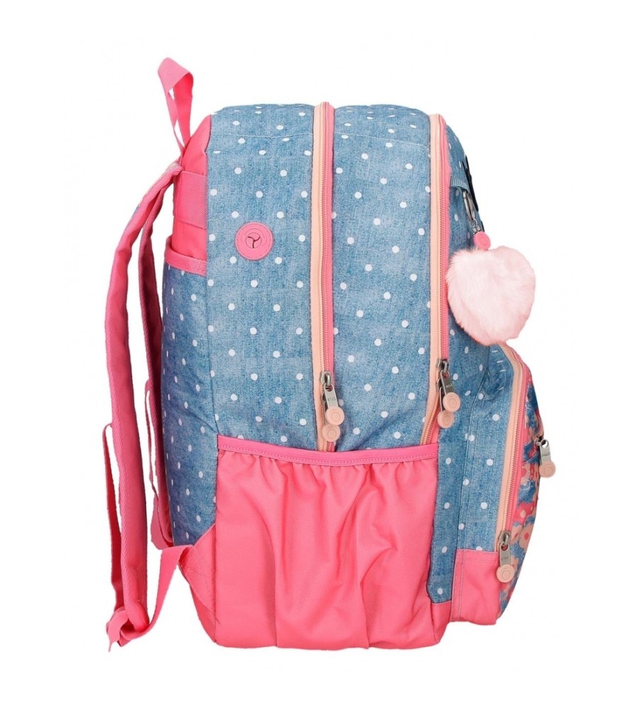 Mochila Enso LittleDreams com compartimento duplo, ajustável, rosa