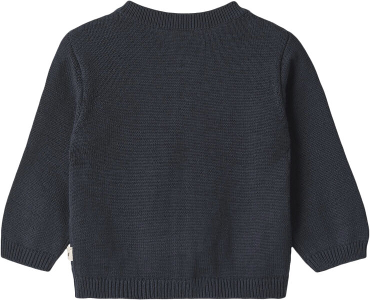 Wheat Strik Cardigan Bjørn Blå