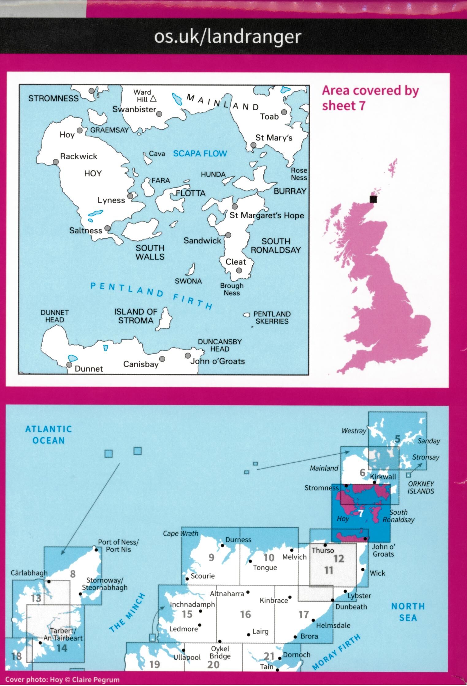 ORDNANCE SURVEY - 7 GB ORKNEY SOUTHERN ISLES 1 50 000