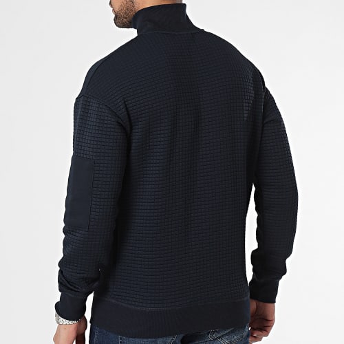 Sweat Col Montant Zippé Black Bleu Marine