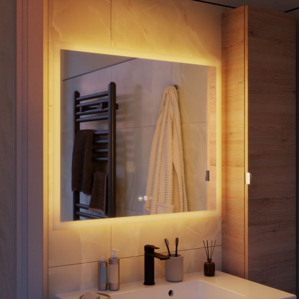 Sensea Espelho com Iluminação led 80x70 cm Transparente Neo Line