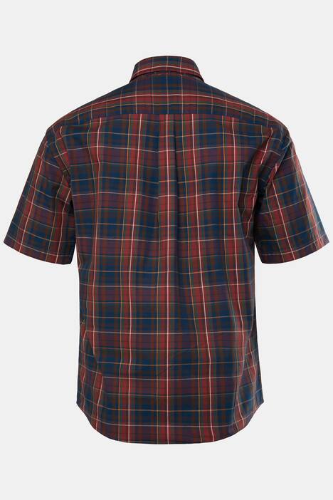 JP1880 Karohemd, Halbarm, Buttondown-Kragen, Modern Fit, bis 8 XL, ziegelrot | Ulla Popken
