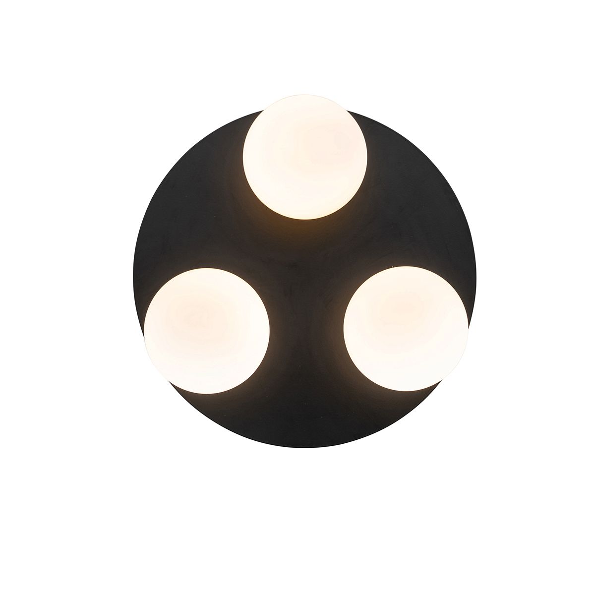 Moderne badkamer plafondlamp zwart 3-lichts - Cederic