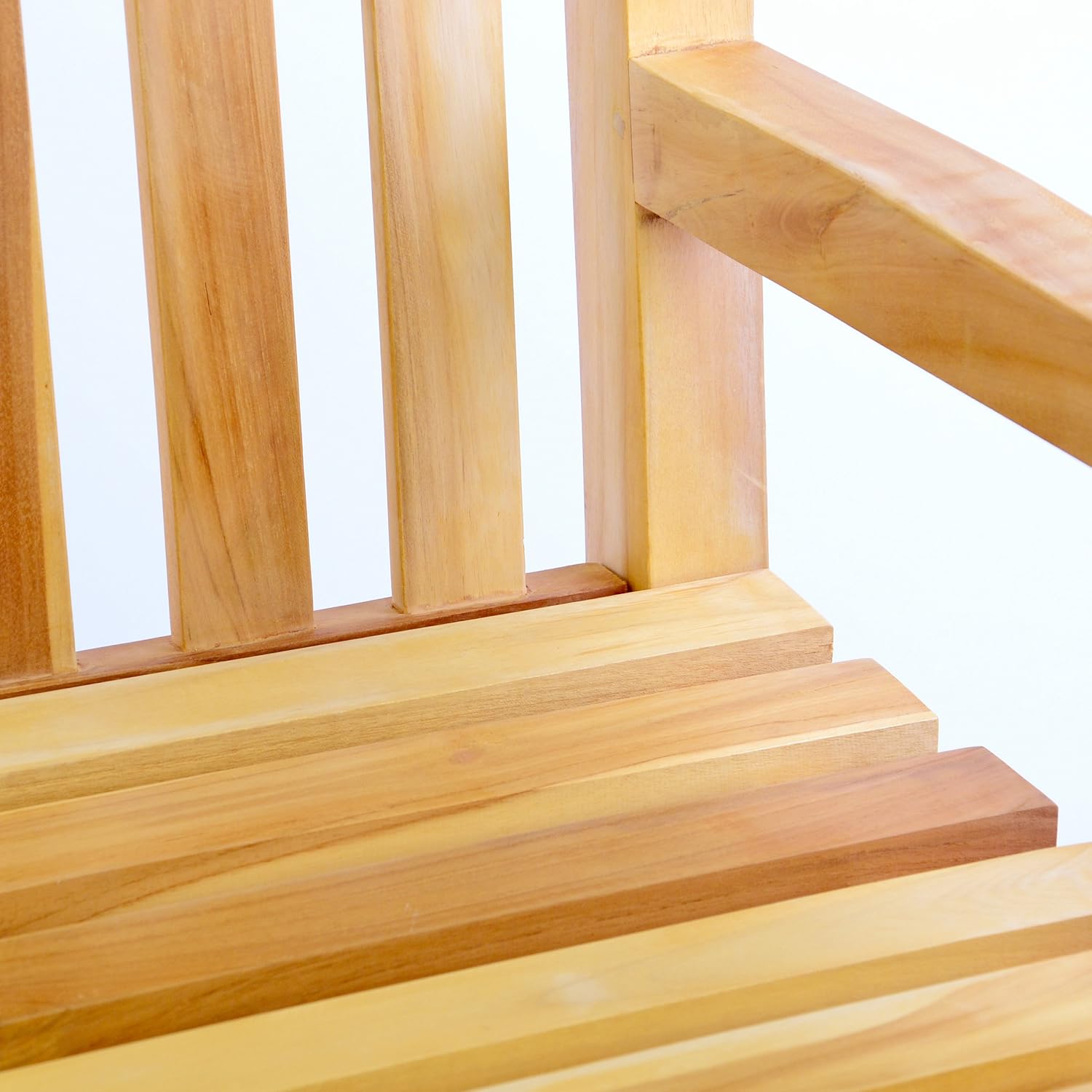 Divero 2-Sitzer Gartenbank Catania aus Teak-Holz, unbehandelt – Farbe: Natur-Braun