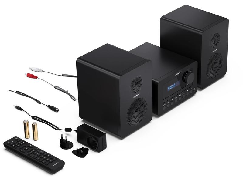 Sharp Micro-HiFi Anlage XL-B520D – Schwarz Hi-Fi-Micro-System mit DAB /FM-Tuner und Bluetooth
