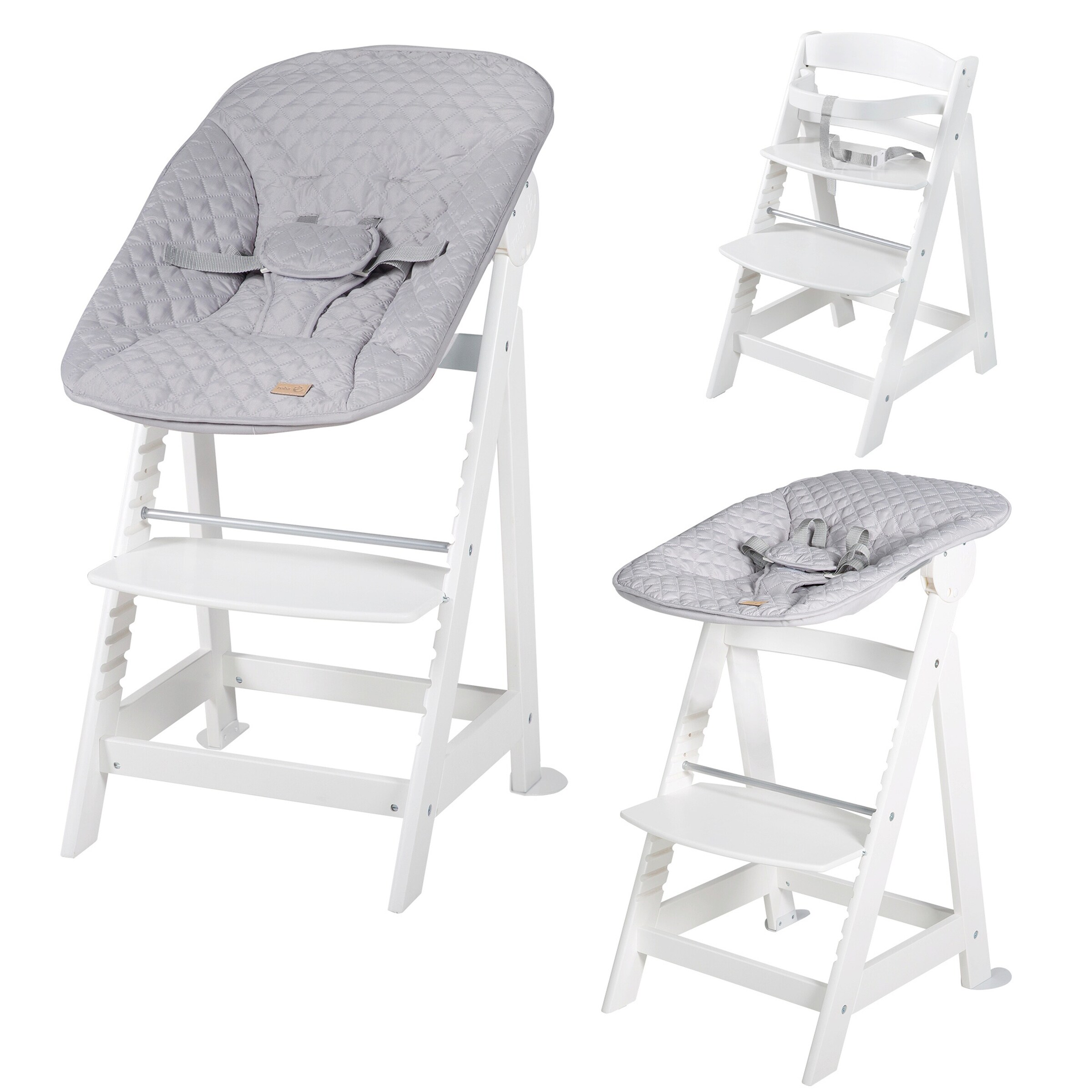 roba Treppenhochstuhl, Set 2in1 roba Style grau Born Up