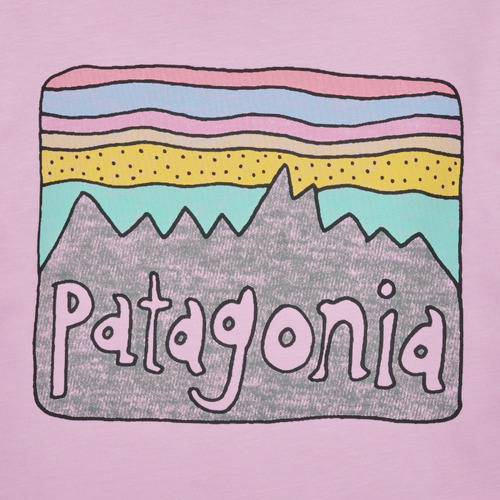 Patagonia - BABY REGENERATIVE ORGANIC CERTIFIED COTTON FITZ ROY SKIES T - Lilas
