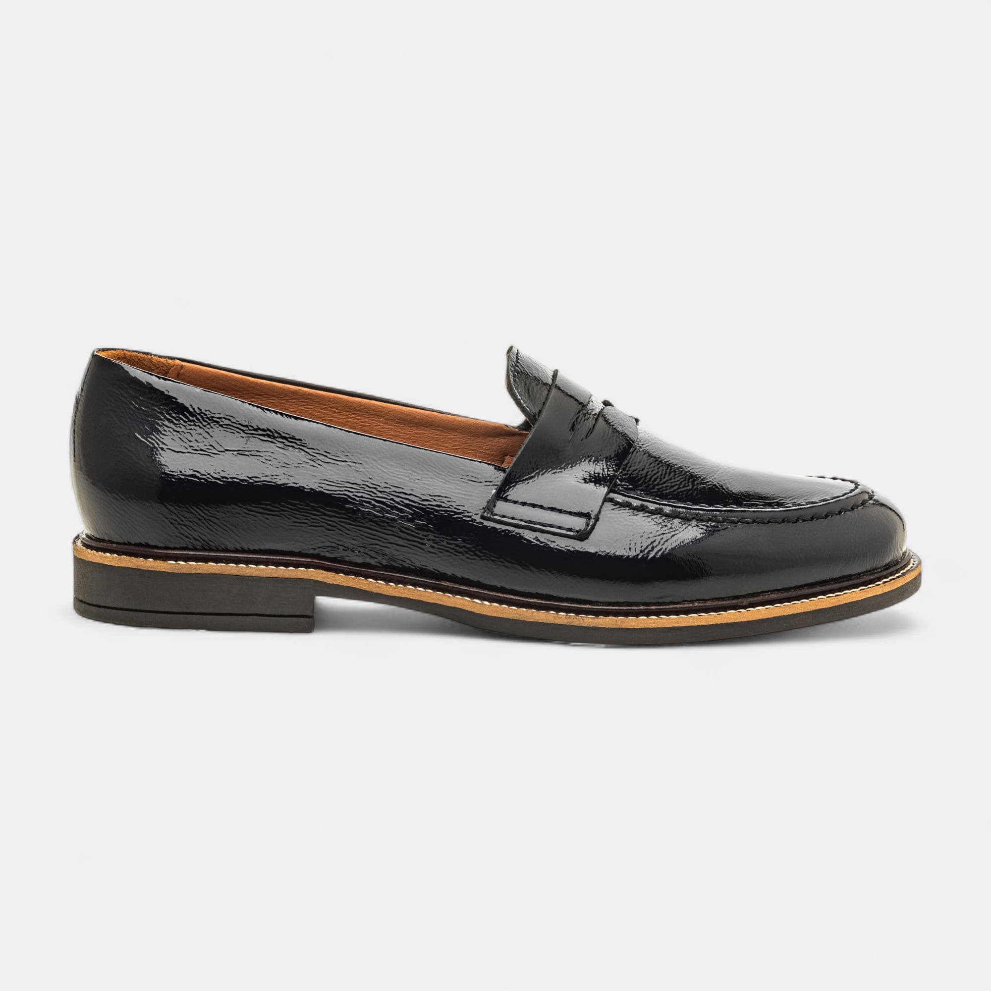 Mocassins Femme en cuir bleu marine