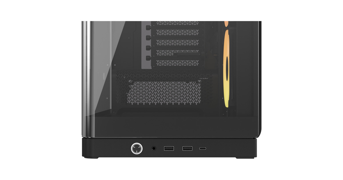 CorsairFRAME 4500X LX-R RGB LINK midi tower behuizing  (Zwart | 2x USB-A | 1x USB-C | Tempered Glass)