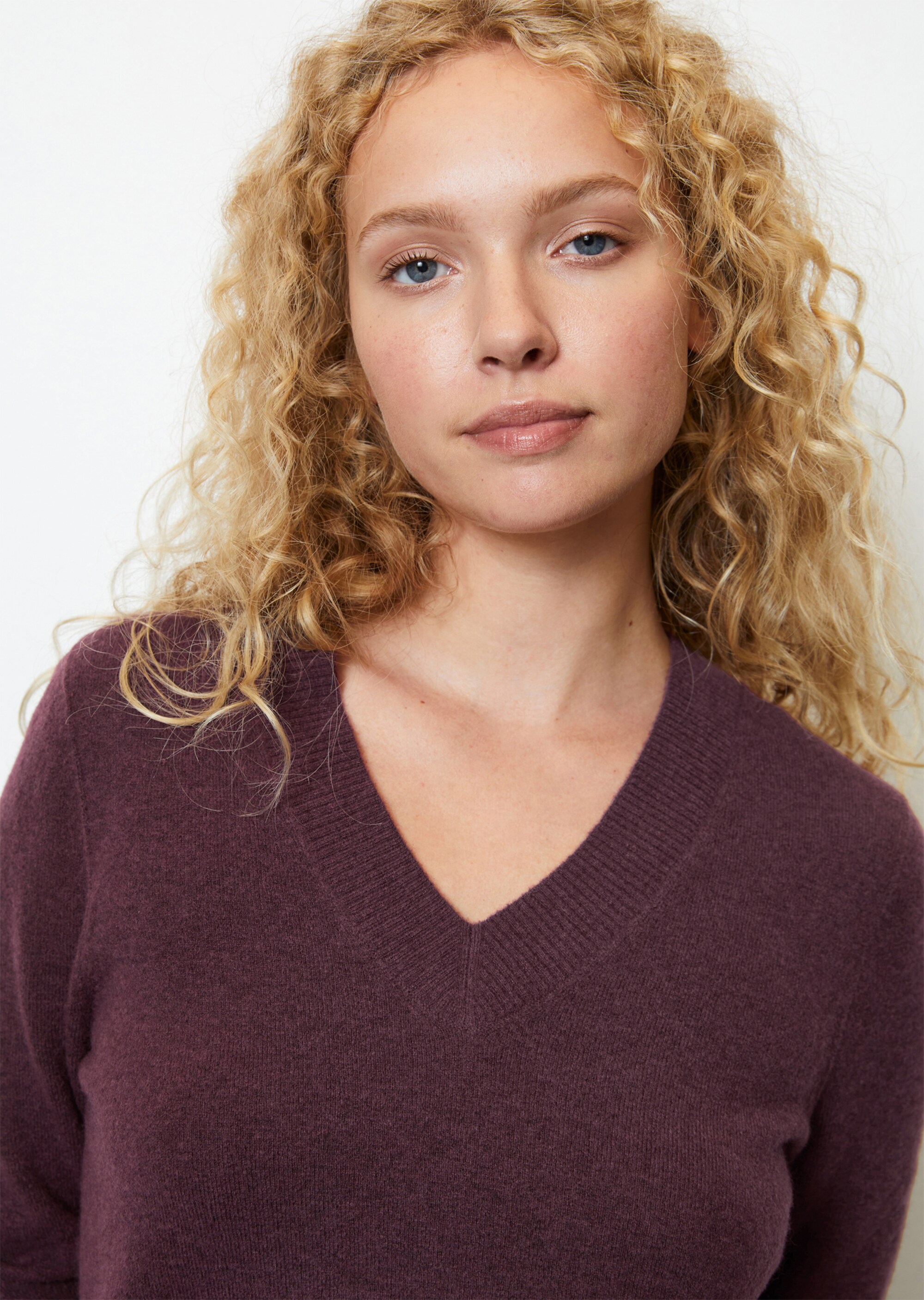 V-Neck-Strickpullover aus softem Schurwolle-Mix