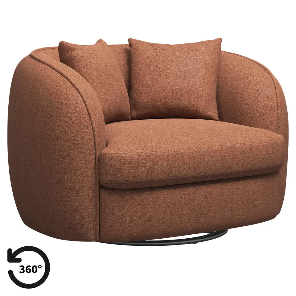 Draaibare Loveseat Enzio - stof Pure - terra