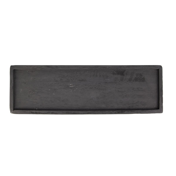 Holztablett - rechteckig - schwarz - ca. 45 x 14 x 2,5 cm