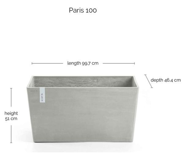 Ecopots Kunststoff-Kasten Paris, rechteckig