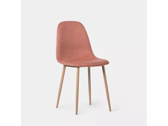 Chaise de salle à manger en tissu terracotta 45x86 cm-Ellis