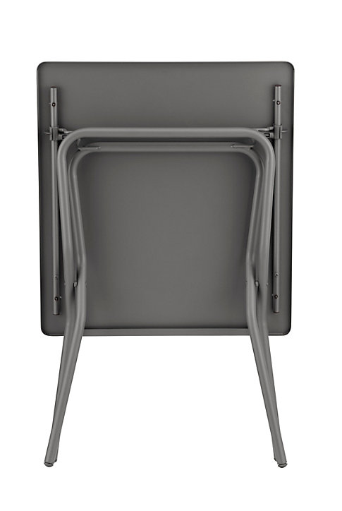 Table de balcon pliante Balcony en acier coloris gris titane L.64 x l.70 x H.73 cm