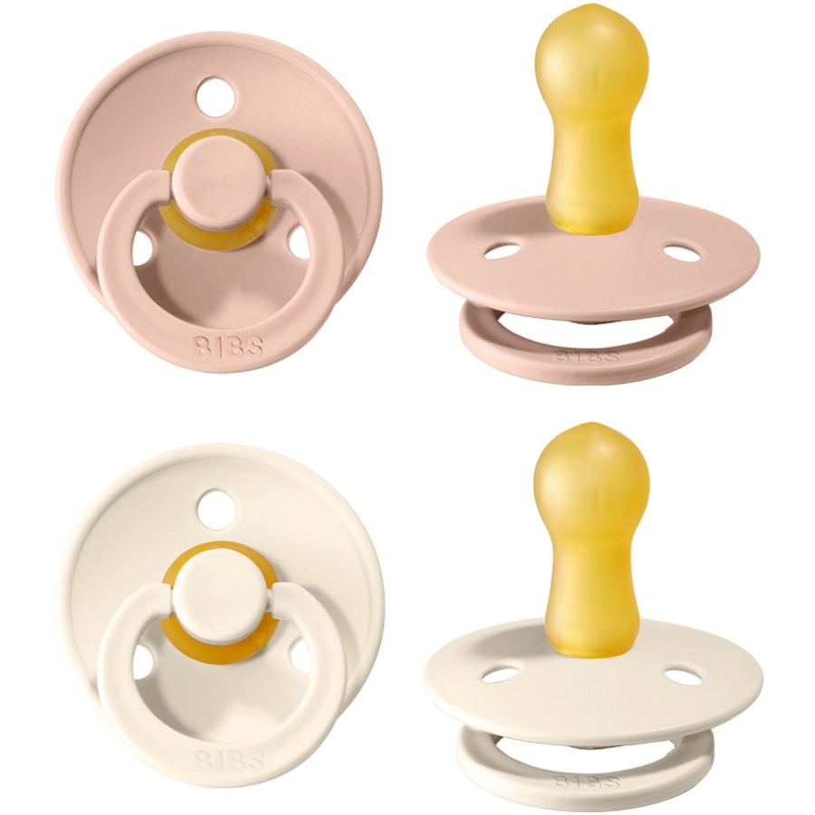 BIBS® Schnuller Colour Ivory  Blush 6-18 Monate, 4 Stk.