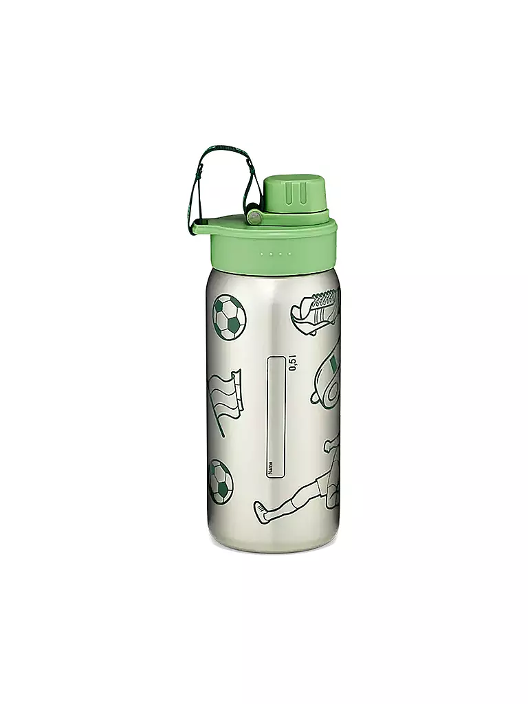 ERGOBAG Edelstahl Trinkflasche 0,5L Grün grün