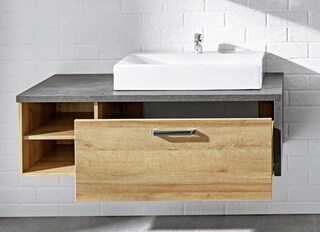 Waschtisch Bay Braun 123x39x53 cm