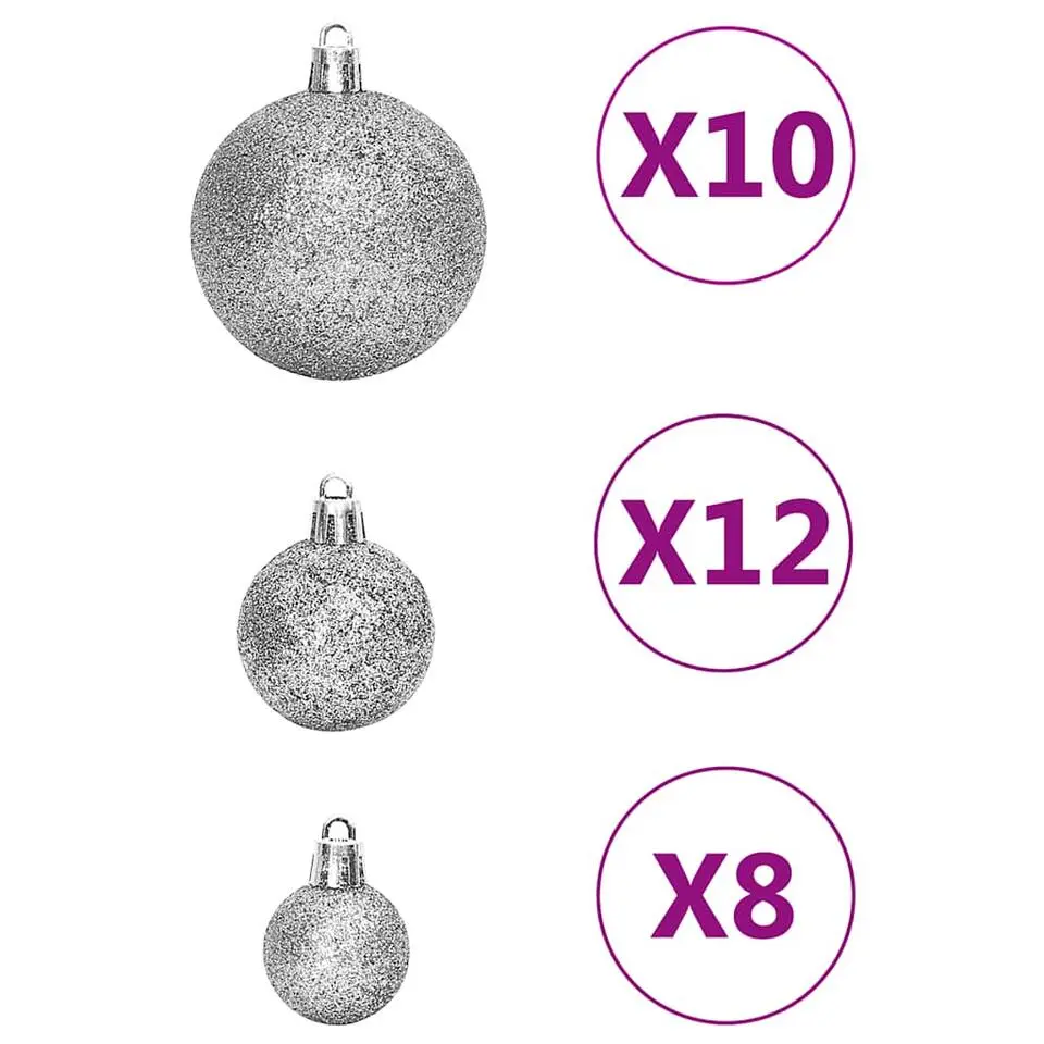 vidaXL - Kerstballenset - Zilver - Polystyreen