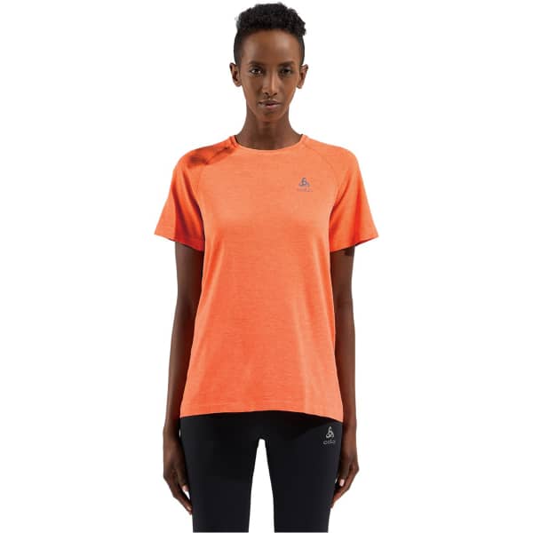 T-shirt running ODLO TS CREW NECK S/S ESSENTIAL SEAMLESS W LIVING CORAL MELANGE