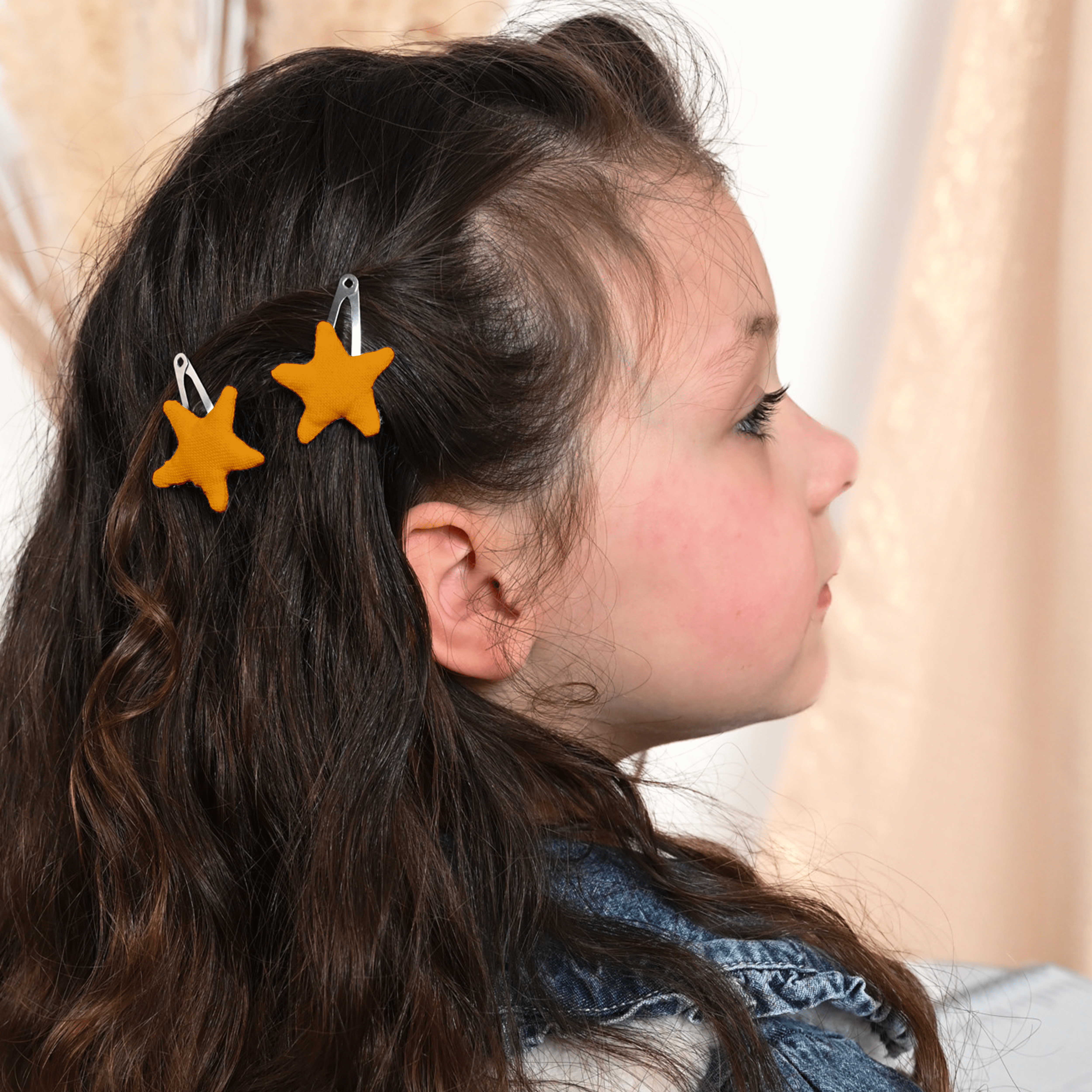 Barrettes Clic-Clac Étoile Ochre