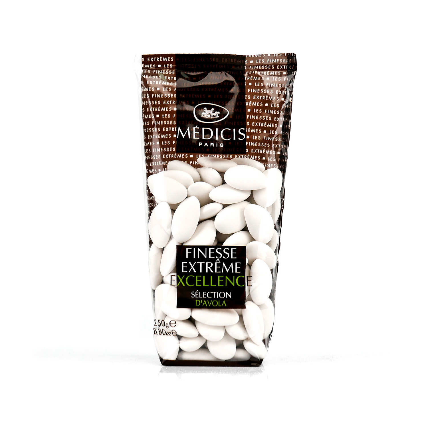 Dragées classiques : amandes finesse extrême excellence avola - Blanches
