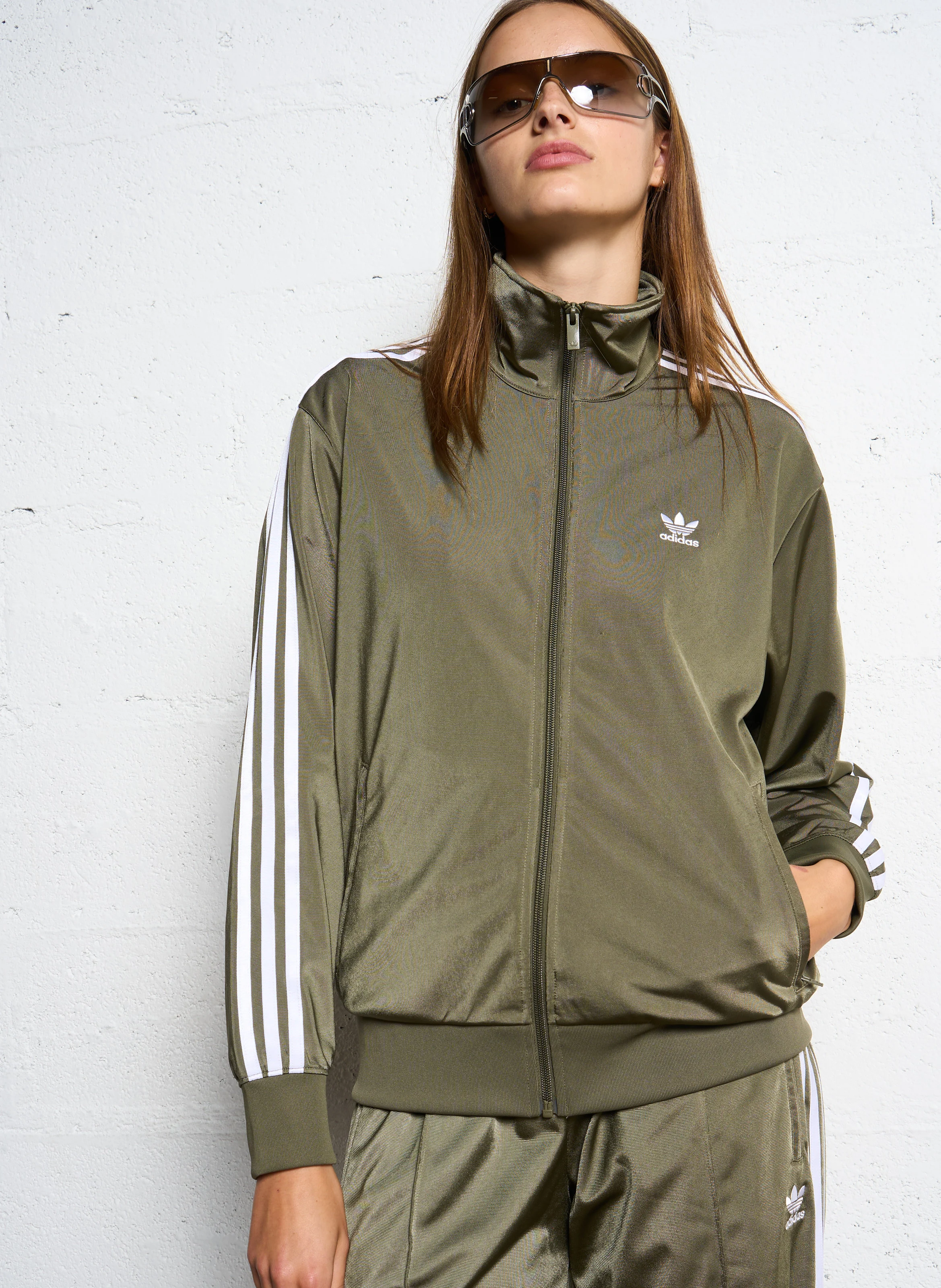 Veste droite à col montant | Kaki