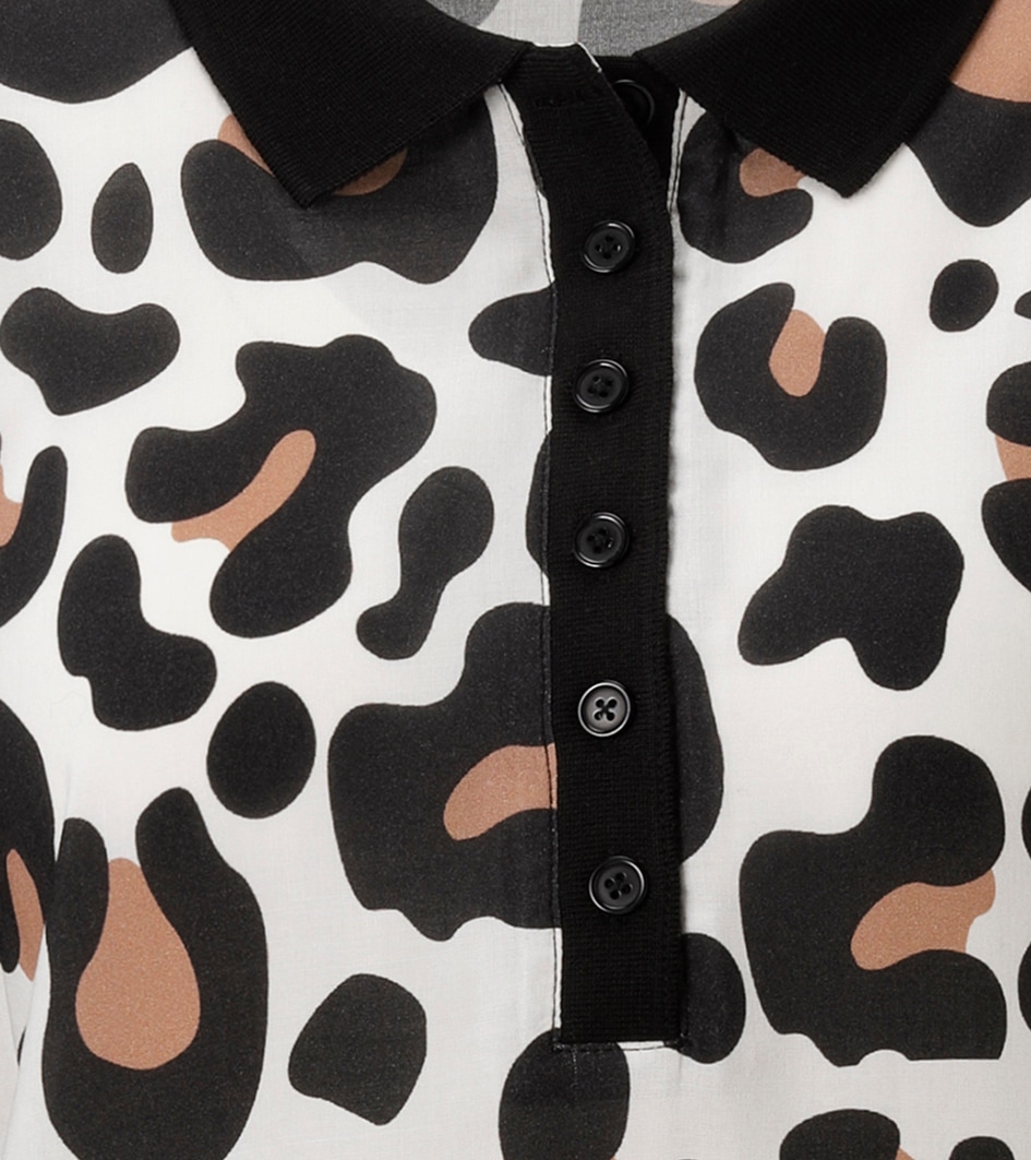 Aniston CASUAL Kurzarmbluse , im extravaganten Animal-Print- jedes Teil ein Unikat - NEUE KOLLEKTION