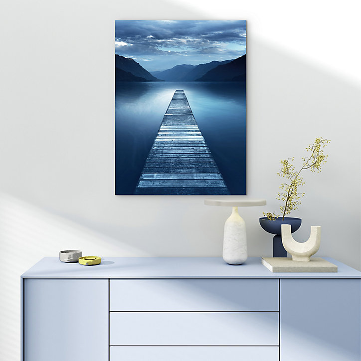 Toile ponton bleu bleu Dada Art l.60 x H.80 cm